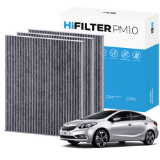 2+1 하이필터 PM1.0 활성탄 자동차 에어컨필터, 3개, 더 뉴 K3 (1세대/YD) H10E105