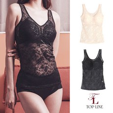 탑라인 플라워 인견 노와이어 홑겹 브라런닝