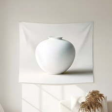 130x150 풍수 패브릭 포스터 태피스트리 대형 장식 집들이 인테리어, 달항아리 스타일