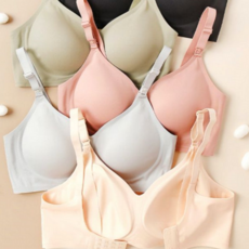여성 수유 브라 부드러운 노와이어 데일리 임산부 수유 브라 심리스 편안한 패드 이너웨어 탈부착