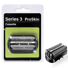 브라운 호환 교체날 21B 교체날 series 3과 호환성이 있음 21B 21S 32B 300S 310S 호환 제품 (망날+내부날) 일체형 세트 수염 깎기 교체 헤드, 1개