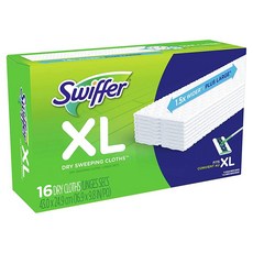 Swiffer 스위퍼 드라이 스위핑 패드 멀티 표면 리필 XL 먼지떨이 바닥 대걸레용 무향 16개 포장은 다를 수 있음 212224, 16 Count (Pack of 1)