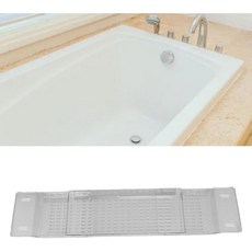 접이식 욕조 트레이 와인이 포함된 확장형 및 샤워용 선반 위의 책 홀더클리어, Clear, 1개