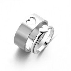 귀여운 하트 퍼즐 커플링 커플 반지 링 여성 용 빈티지 주얼리 사랑 애정 학생 악세사리 쥬얼리