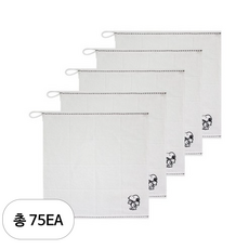 송월타월 스누피 왕 리본 36 고리타월, 아이보리, 75개