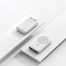 GoaTa 대용량 20000mAh 보조배터리 슈퍼 급속충전 무선충전 맥세이프 보조배터리 항공 표준에 부합, 흰색