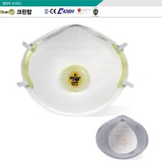 크린탑 산업 공업 용접 안전 농약 분진 밸브형 C437V 1박스10개, 화이트, 1박스