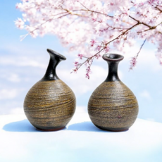 예조 황토나팔수반 도자기 소금통 소금단지 옹기도자기 이천도자기 옹기항아리 장독 미니항아리 테라리움키트 미니도자기 현관소금단지 소금단지항아리 미니옹기 정원꾸미기 한국전통선물, 1개