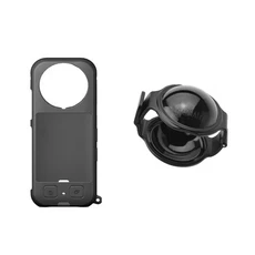 Insta360 X3 바디 실리콘 보호 케이스 렌즈 가드 커버 360 X 3 용 액세서리, 02 Bundle 1