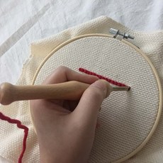 [이브닝메종] 굵은 나무 펀치니들 두꺼운 펀칭니들 자수 바늘, 1개