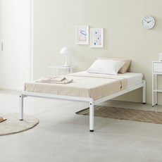 코이즈 스틸 무헤드 침대 프레임 슈퍼싱글 SS, 블랙