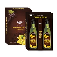 롯데 프리미엄 카놀라유 500ml 2P 오일 세트/맘스몰, 1개