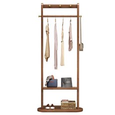 원목 행거 미니 펜션 민박 손님용 호텔 옷걸이 코트랙, 호두색 39CM 06