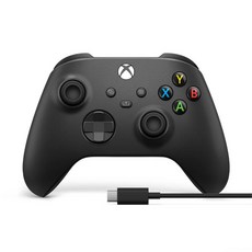 XBOX 무선 컨트롤러 블랙 + 케이블, 1개, 단품
