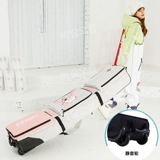 스노우보드 데크 가방 스노보드 엣지 백 캐리어 무소음 휠, 166x36cm, 1 스노우보드 휠백 캐리어 가방 무소음 휠, 1개