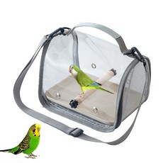 YF 중소형 투명 접이식 앵무새 이동가방 앵무새이동장 새장, 1개, 그레이