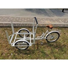 짐수레 세발자전거 짐칸 시골 삼륜차 3발 삼발이 트레일러, 흰색줄기의크기는0.9mx0.6m입니다.