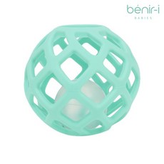베니르아이 아기 치발기 유아 딸랑이 장난감 실리콘볼 민트, 1개