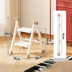 Precious Evyday 휴대용 가정용 접이식 사다리 미니 A형 크림 플라워 선반 사다리 다용도 안전 미끄럼 방지 페달 5단 4단 3단 2단, 1개