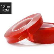 두꺼운 차량용 투명 양면테이프 10mm 초강력 2M 사무 접착 강력접착 고정, 1개, 상세페이지 참조