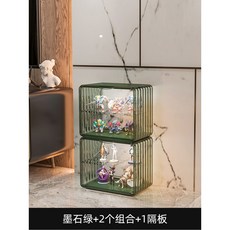 투명 인테리어 모듈장 진열장 장식장 조명 쇼케이스 위스키, 라지에메랄드그린 투입 4단