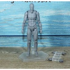 구체관절 인체인형 피규어 모형 소묘 바디쿤 크로키 웹툰, 2.0 그레이 남녀, 약 13cm 높이, 1L
