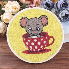 프랑스자수 DIY 패키지, (P15) 펀치니들_숨바꼭질, 1개