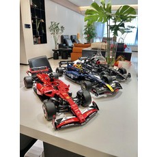 F1 SF 레이싱카 조립 블록 장난감 기계 완구, 1개, 완제품 조립