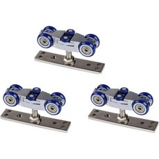 Acjgywh 3X 이중 접이식 도어 하드웨어 목재 미닫이문 풀리 가구 하드웨어 휠 바운드 도어 롤러 벽걸이 도어 접이문 롤러, Acjgywh 3X 이중 접이식 도어 하드웨어 목재 미