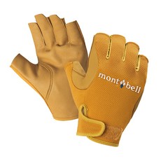 MONTBELL 몽벨 트레킹 반장갑 남 MUSTARD JBEXMMGH032, FREE, 0XL