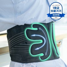라라무브 의료용 허리보호대 복대 벨트, 1개, 블랙