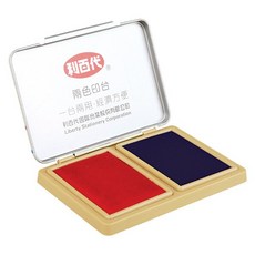 利百代 LTP-T 雙色印台 (紅藍) - 鮮明飽和，適用多種材質，持久不褪色, 1個, 紅藍