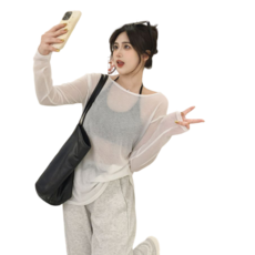 【OniWear】寬鬆輕薄正反兩穿防曬罩衫 防曬衣 穿搭必備