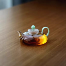 전통적인 단조로운 직화 가능한내열유리주전차 다도 소 1인, 그린, 1개, 180ml