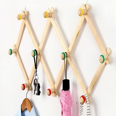 내옆채움가게 원목 접이식 행거 옷걸이 벽행거, 고무링