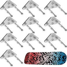 Famiron 스케이트보드 벽 마운트 행거 10개 데크 디스플레이 및 수평 보관을 위한 알루미늄 마운트 플로팅 랙 스탠드, 10개-실버