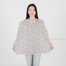 클린유니폼 성인 노인 어르신 요양원 방수 요양 위생 성인용 턱받이 19종, 벨크로형 턱받이, 05 청색 장미, 1개