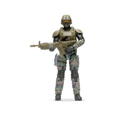 정품++ HALO 10.2cm(4인치) ‘World of Halo"’ HLW0002 마스터 치프 공격용 소총 포함, UNSC Marine, 1개
