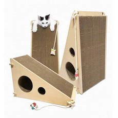 셀링프리 삼각터널 스크래쳐 리필 고양이스크래처