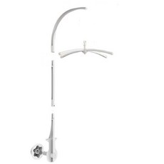 DIY寶寶音樂床鈴 35首電子音樂床鈴 旋轉床鈴 安撫床鈴 床夾, 1個, 白色支架