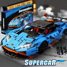 台灣熱賣 兼容樂高蘭博基尼sto跑車模型賽車汽車玩具禮物, 1個, （越洋臻選）蘭博基尼sto靜態版）