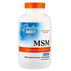 Doctor’s Best MSM OptiMSM 1000mg 360顆 關節靈活 促進皮膚健康, 1個