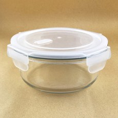 玻璃保鮮盒660/680/1000ml 可微波 保鮮罐 密封盒 儲物罐 食物罐 冷藏罐 便當盒 學生餐盒, 1個, 圓形玻璃保鮮盒 660ml, 660ml