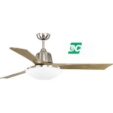 （修一）穩帝士吊扇52吋 實木36瓦 DC吊扇 直流變頻 實木葉片 微調遙控 三色光 北歐原木風 台灣製造, 灰像砂鎳,36瓦