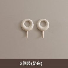 DFMEI 星月掛鉤強力粘膠貼壁掛承重鉤子免釘無痕門後宿舍掛勾免打孔粘鉤, 1個, 奶油色2個裝:如圖