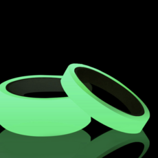 熒光發光膠帶 1cm x 3M, 3個, 螢光