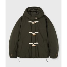 브랜드정품 키뮤어 KIIMUIR 오버핏 2-WAY 더플 후드 숏패딩_카키 353994