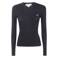 트윈셋 V넥 골지 스웨터