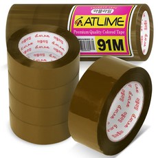 아뜰라임 다양한 박스 포장 색상 컬러 테이프 4.5cm, 암갈색, 5개
