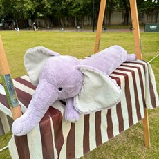 趴趴動物系列抱枕大號毛絨母嬰長條抱枕女側睡夾腿枕頭臥室牀頭, 大象2